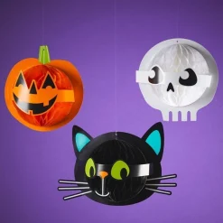 Party Delights Hallo-Ween Friends Honeycomb Decorations (3Pk)< Hanging Decorations