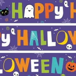 Hallo-Ween Friends Paper Banners - 1M (3Pk)<Party Delights Discount