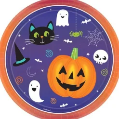 Hallo-Ween Friends Plates 23Cm (8Pk)<Party Delights Clearance