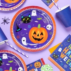 Hallo-Ween Friends Plates 23Cm (8Pk)<Party Delights Clearance