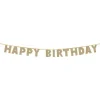 Party Delights Happy Birthday' Luxe Gold Letter Banner - 3M< Banners