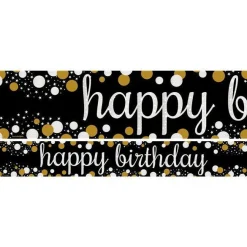 Party Delights Happy Birthday Paper Banners - 1M (3Pk)< Banners
