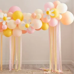 Party Delights Happy Easter Spring Daisy Balloon Arch - 70 Balloons< Arches & Clouds