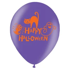 Happy Halloween Balloons - 11'' Latex (6Pk)<Party Delights Outlet