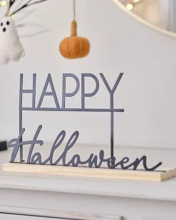 Happy Halloween Metal Decoration<Party Delights Clearance