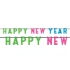 Party Delights Happy New Year Colourful Letter Banner - 2.74Cm< Banners