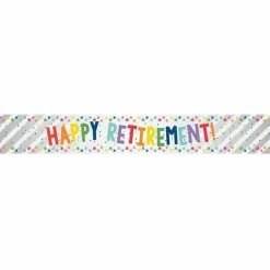 Party Delights Happy Retirement Foil Banner< Banners