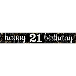 Party Delights Happy 21St Birthday Paper Banners - 1M (3Pk)< Banners