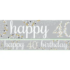 Party Delights Happy 40Th Birthday Celebration Paper Banners - 1M (3Pk)< Banners