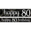 Party Delights Happy 80Th Birthday Paper Banners - 1M (3Pk)< Banners