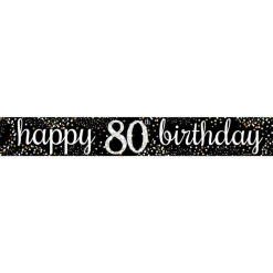 Party Delights Happy 80Th Birthday Paper Banners - 1M (3Pk)< Banners