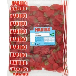 Party Delights Haribo Giant Strawbs - 3Kg< Sweets