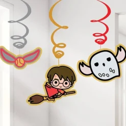 Party Delights Harry Potter Hanging Swirls (6Pk)< Hanging Decorations