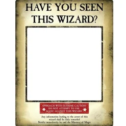 Party Delights Harry Potter Wanted Poster Selfie Frame Photo Prop - 87Cm X 70Cm< Cardboard Cut Outs