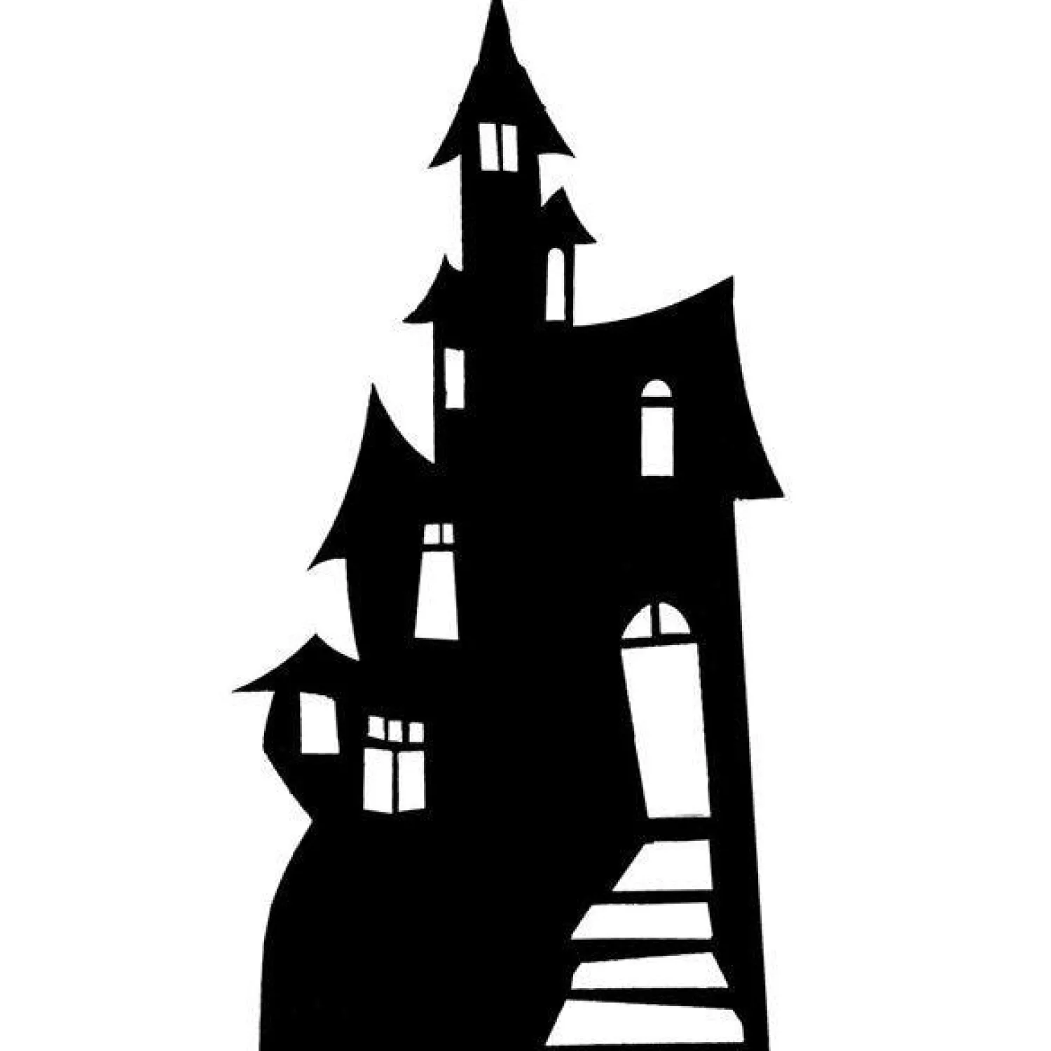 Haunted House Silhouette Cardboard Cutout - 166Cm X 79Cm<Party Delights