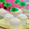 Party Delights Hawaiian Honeycomb Palm Trees Cupcake Toppers (6Pk)< Honeycombs