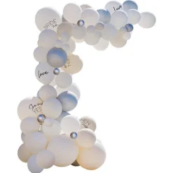 Party Delights Hen Party White & Silver Latex Balloon Arch With Streamers< Arches & Clouds