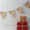 Hessian Festive Star Bunting - 2.25M<Party Delights Best