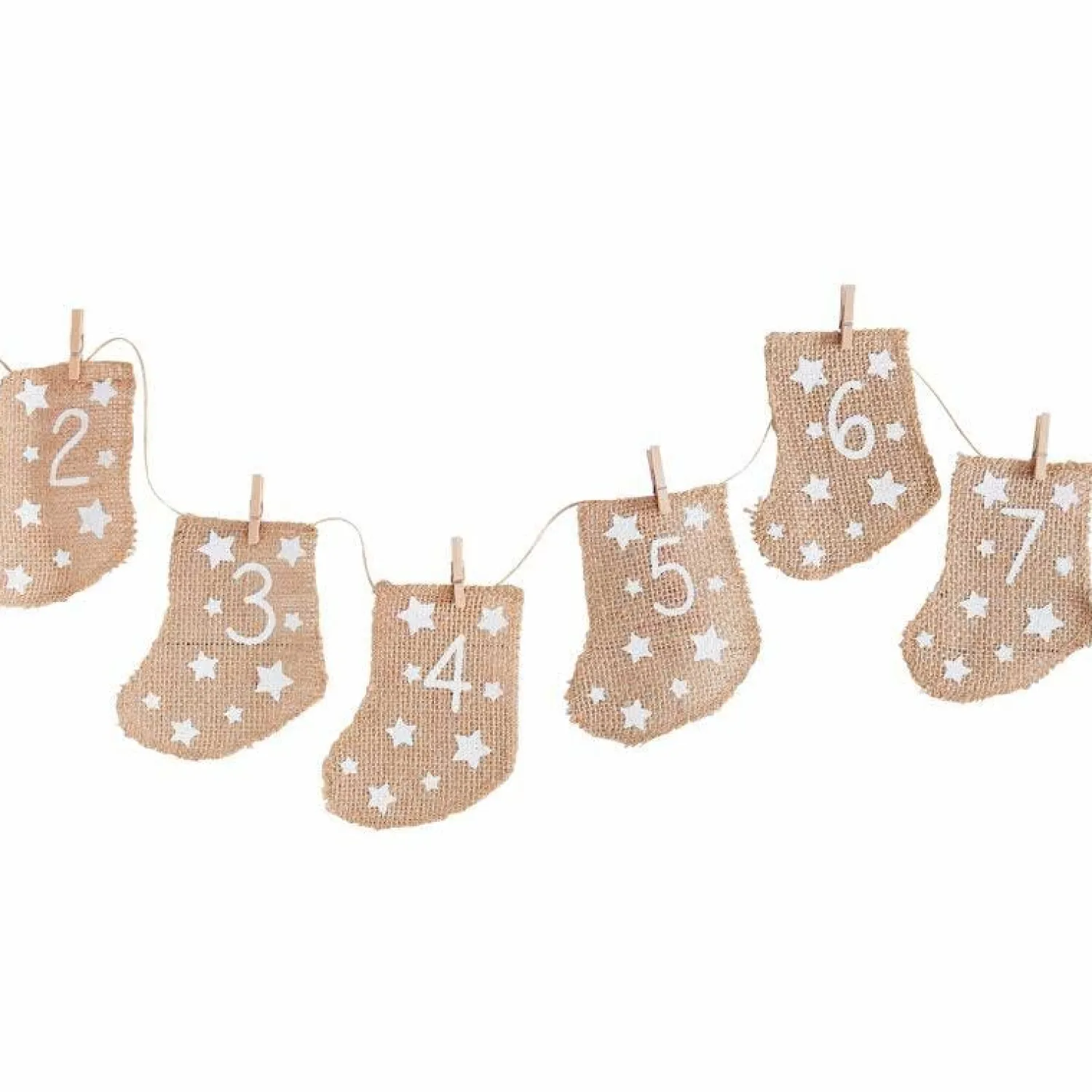 Hessian Stockings Advent Calendar (24Pk)<Party Delights Best
