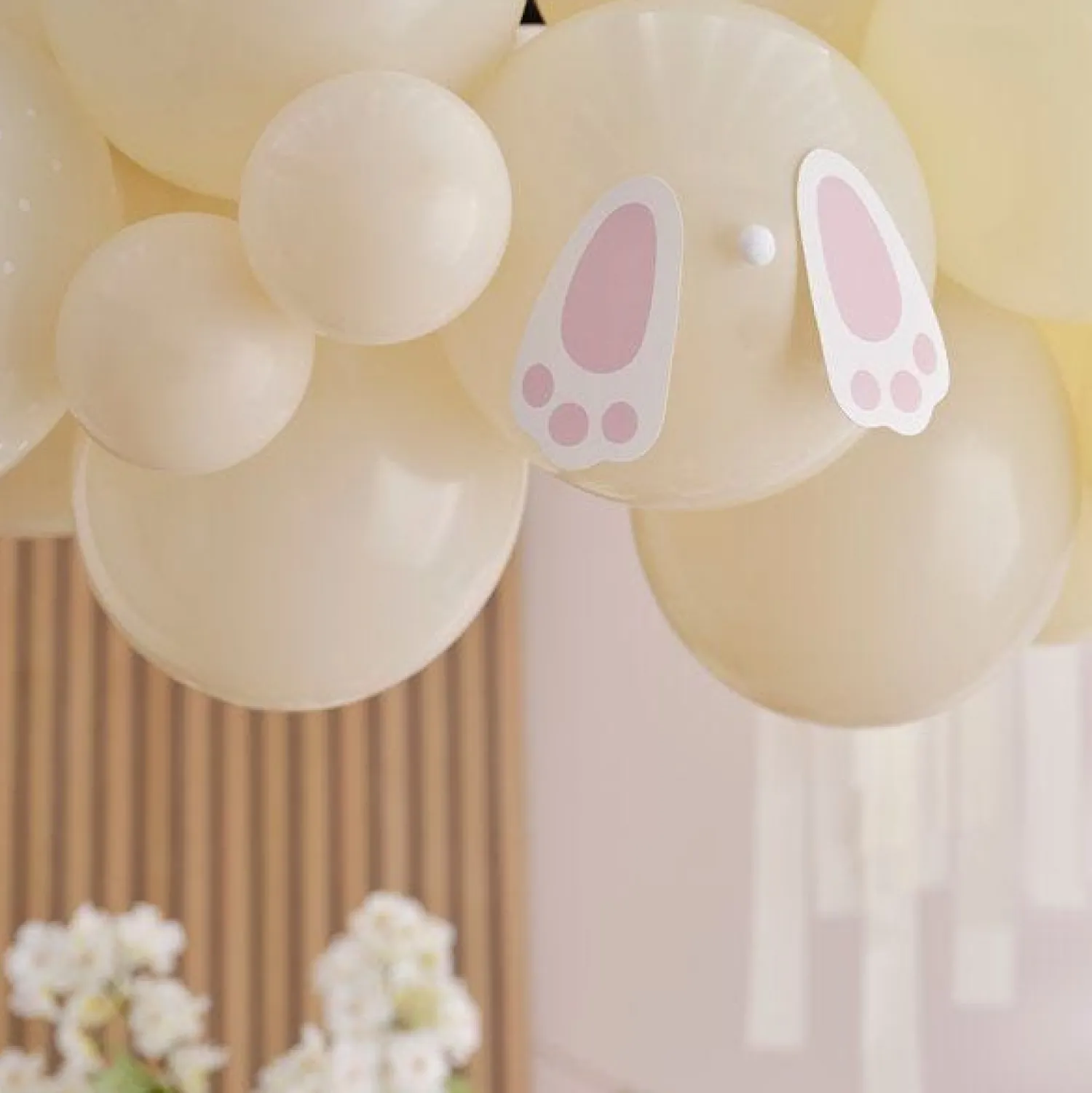Party Delights Hey Bunny Pastel Balloon Arch & Streamers - 50 Balloons< Arches & Clouds