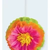 Party Delights Hibiscus Pom Pom Paper Decorations - 40Cm (3Pk)< Hanging Decorations