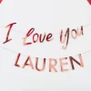 Party Delights I Love You Personalised Banner - 2M< Banners