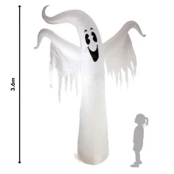 Inflatable Colour Changing Ghost - 3.6M<Party Delights Best