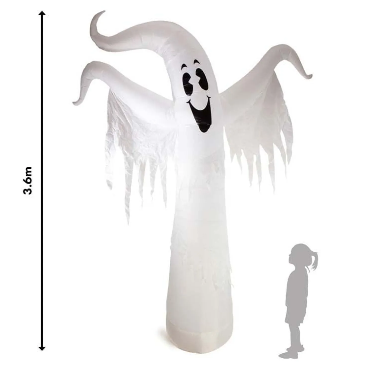 Inflatable Colour Changing Ghost - 3.6M<Party Delights Best
