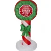 Inflatable Light Up Santa Stop Here Sign - 1.2M<Party Delights Best
