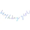 Party Delights Iridescent 'Birthday Girl' Paper Banner - 2M< Banners