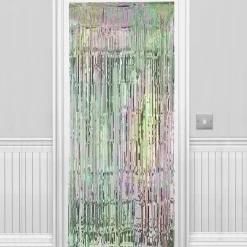Party Delights Iridescent Foil Door Curtain - 2.4M X 92Cm< Party Backdrops