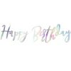 Party Delights Iridescent 'Happy Birthday' Paper Letter Banner - 62Cm< Banners