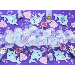 Party Delights Iridescent 'Happy Birthday' Paper Letter Banner - 62Cm< Banners