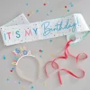 Party Delights It's My Birthday Paper Sash & Headband< Wearables