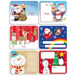 Jumbo Self Adhesive Present Labels (60Pk)<Party Delights Hot