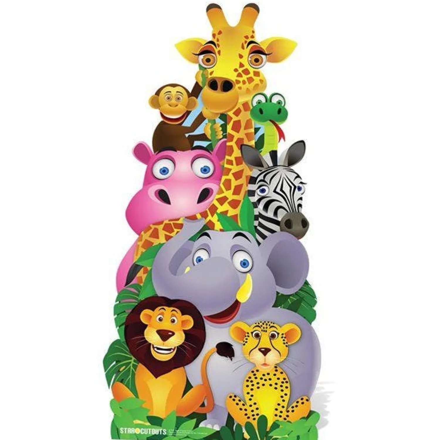 Party Delights Jungle Friends Cardboard Cutout - 160Cm X 78Cm< Cardboard Cut Outs
