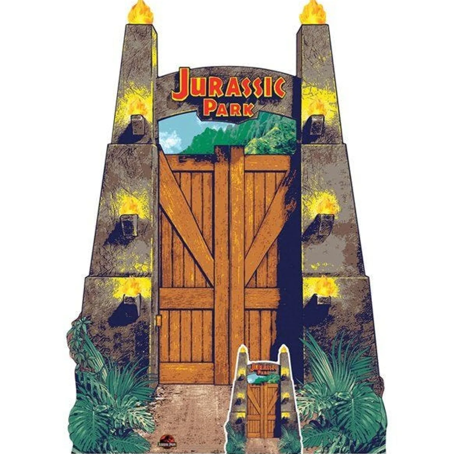 Party Delights Jurassic Park Entrance Sign Cutout - 131Cm X 92Cm< Cardboard Cut Outs