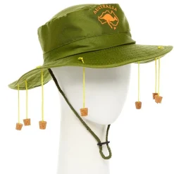 Party Delights Khaki Australian Hat With Corks< Hats & Headwear