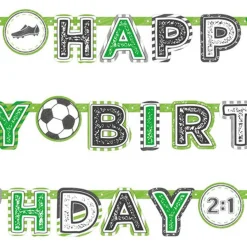 Party Delights Kicker Party 'Happy Birthday' Paper Banner - 2M< Banners