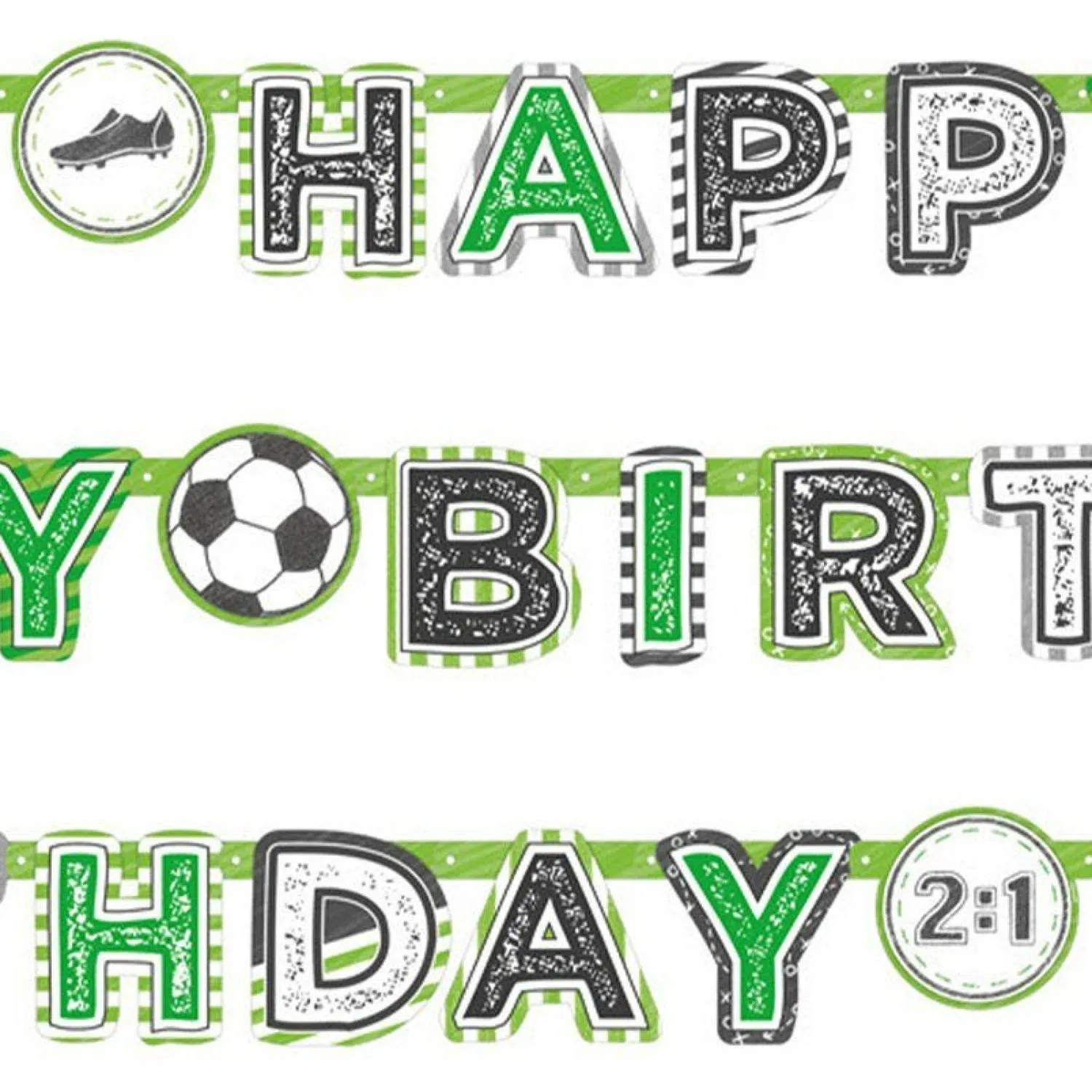 Party Delights Kicker Party 'Happy Birthday' Paper Banner - 2M< Banners