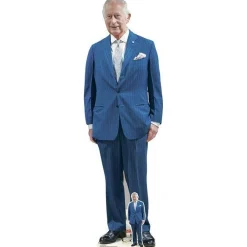 Party Delights King Charles Blue Suit Cardboard Cutout - 179Cm X 56Cm< Cardboard Cut Outs