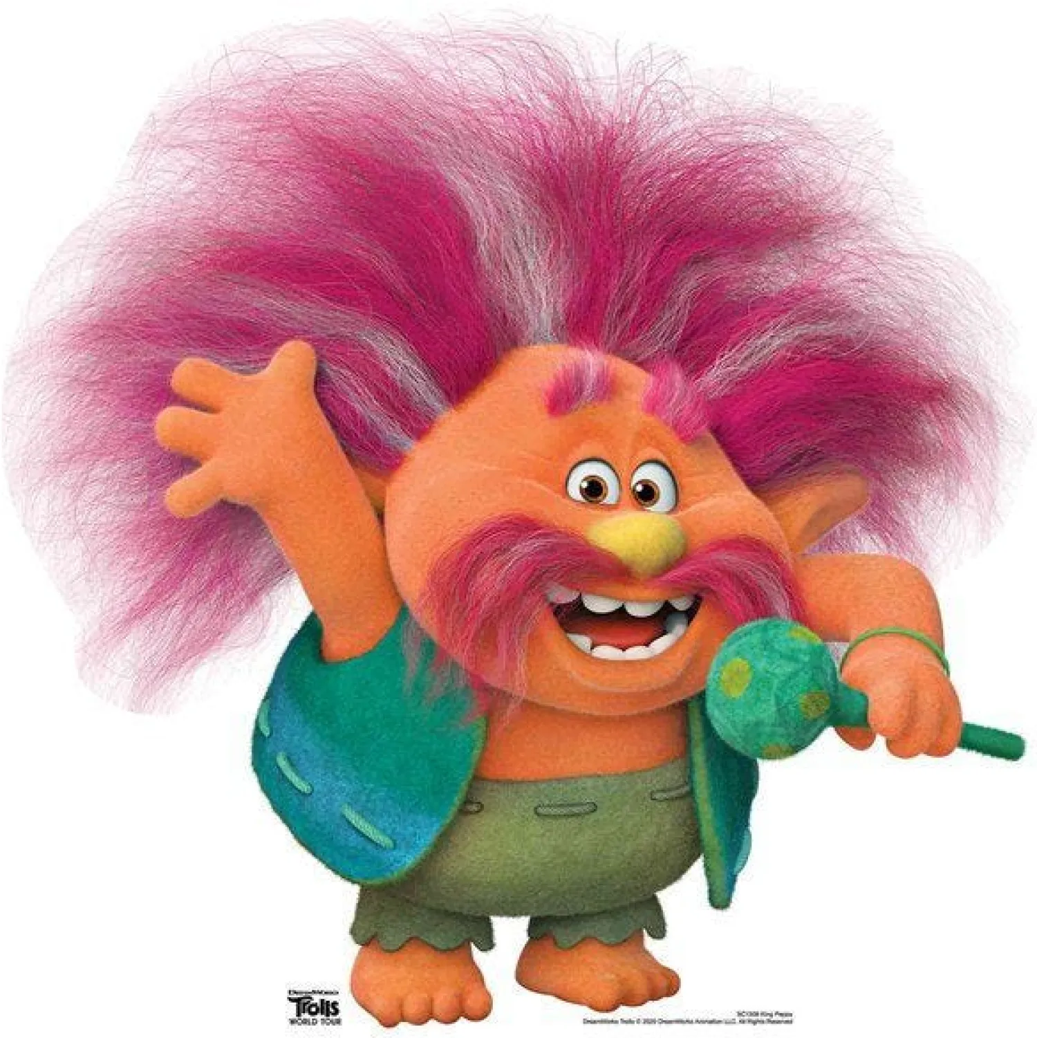 Party Delights King Peppy Trolls World Tour Cardboard Cutout - 74Cm X 74Cm< Cardboard Cut Outs