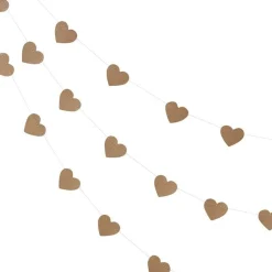Party Delights Kraft Paper Heart Garland - 5M< Hanging Decorations