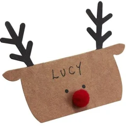 Kraft Reindeer Place Cards (10Pk)<Party Delights Online