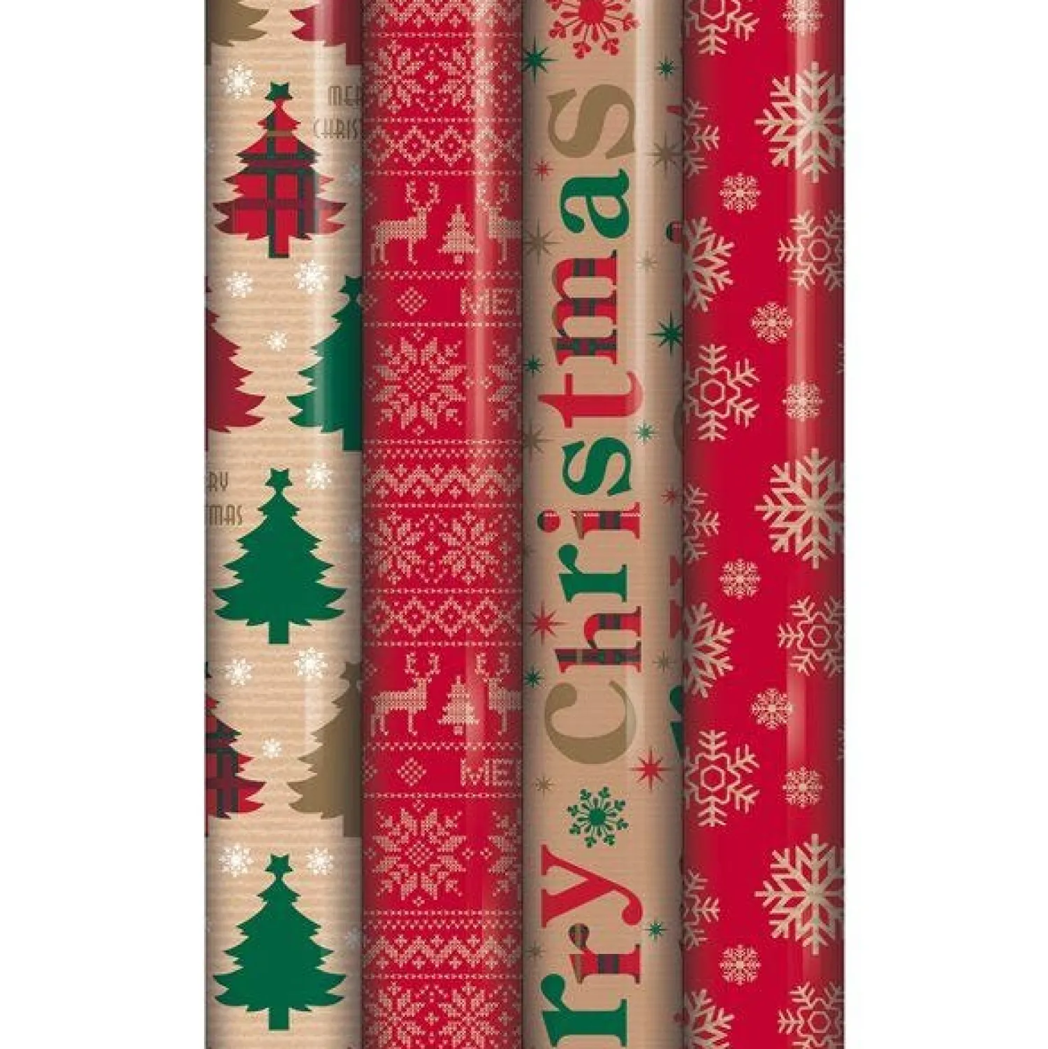 Kraft Wrapping Paper Roll 4M - Assorted Designs<Party Delights Discount