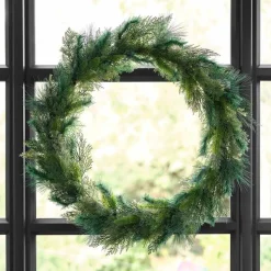 Large Foliage Christmas Wreath - 90Cm<Party Delights Discount