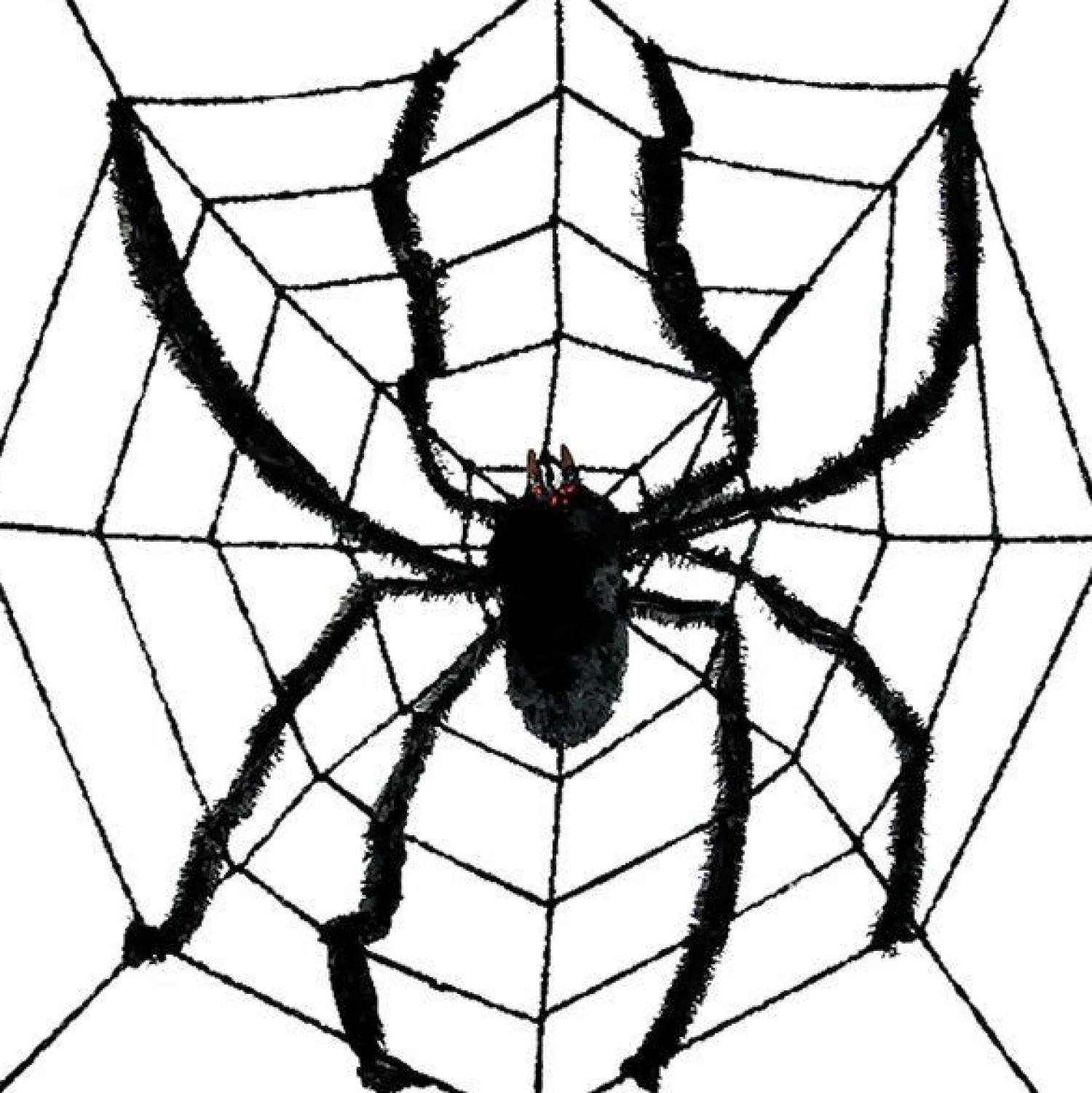 Large Spider Web & Spider - 2.4M<Party Delights Hot