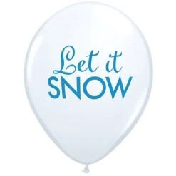 Let It Snow Balloons - 11" Latex (6Pk)<Party Delights Online