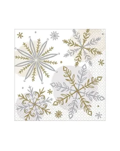 Let It Snow Paper Napkins - 25Cm (16Pk)<Party Delights Clearance