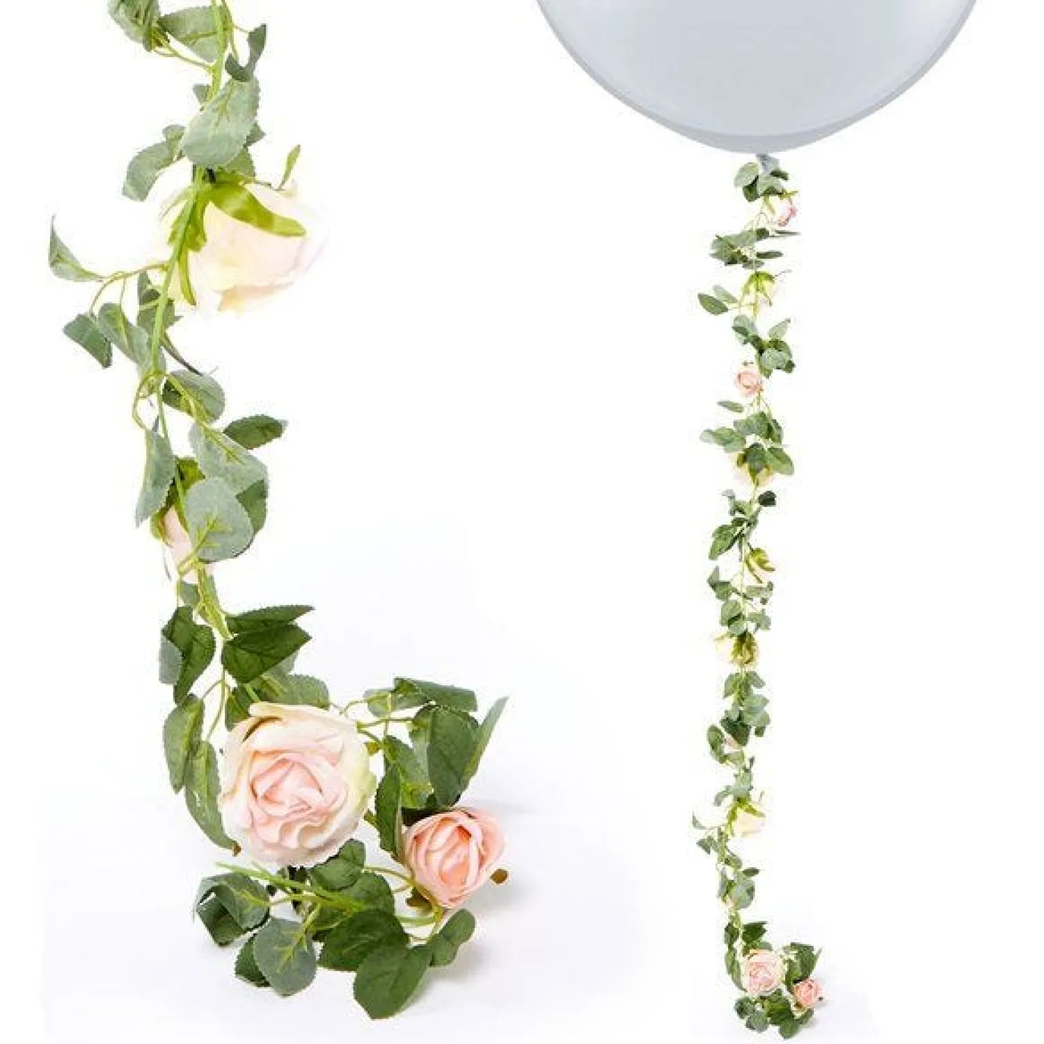 Party Delights Light Pink Rose Garland - 1.75M< Hanging Decorations